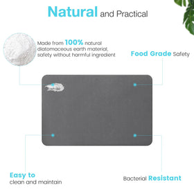 Easy wipe-down maintenance of Yinoos Diatomite Bath Mat