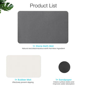 Sandpaper included with Yinoos mat for refreshing absorption