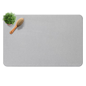 Yinoos diatomite stone bath mat front view with quick-dry surface.