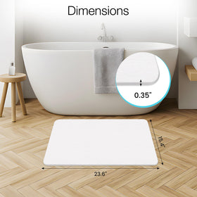 Yinoos diatomite bath mat non-slip texture for secure footing.