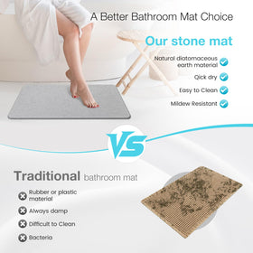 Yinoos mat top texture with curved corner design for safety.