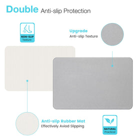 Yinoos mat rubber backing provides extra anti-slip stability.