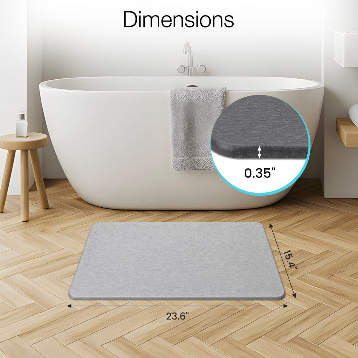 Close-up of Yinoos mat texture highlighting non-slip surface.