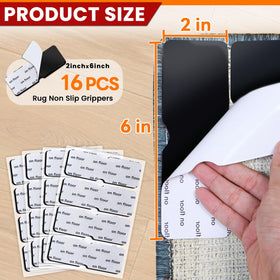 Close-up of YINTTIAN rug non-slip grippers adhesive side for strong grip