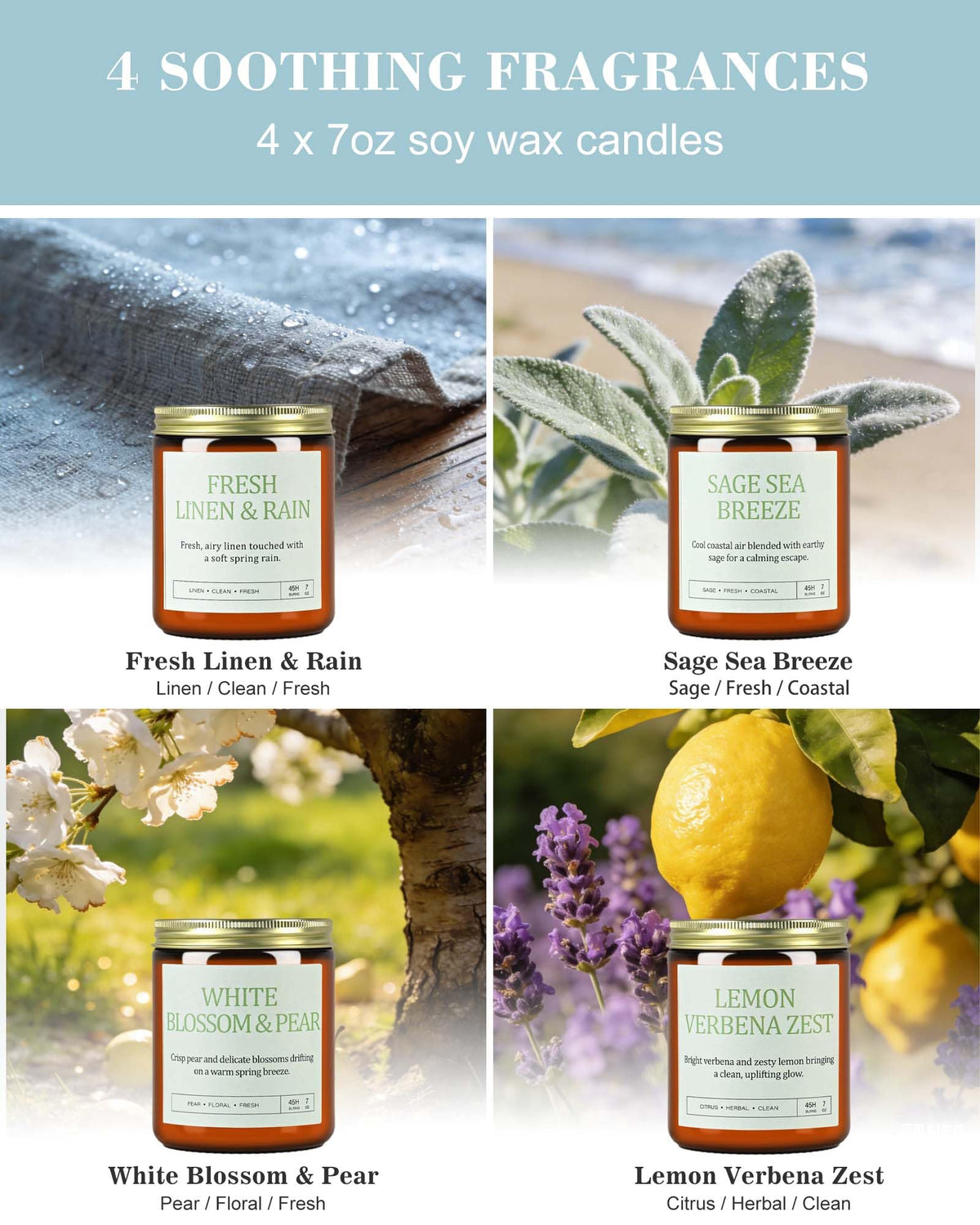Yinuo Candle cotton wick detail ensures an even soot-free flame.
