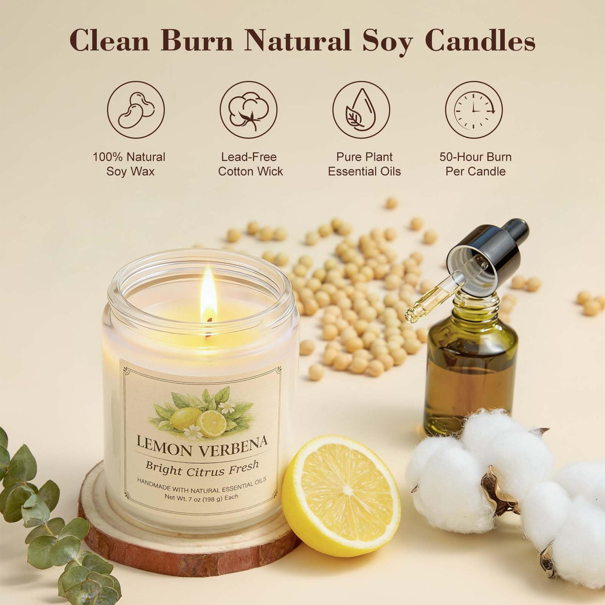 YINUO LIGHT fresh linen candle jar clean fragrance for baths and bedrooms