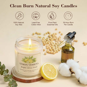 YINUO LIGHT fresh linen candle jar clean fragrance for baths and bedrooms