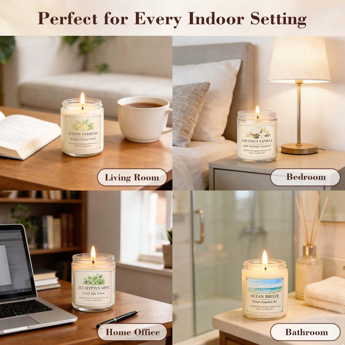 YINUO LIGHT minimalist labels on glass jars blend with decor