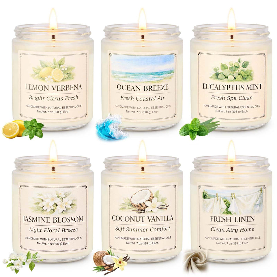 YINUO LIGHT six-pack candles gift set for gifting and cozy ambience
