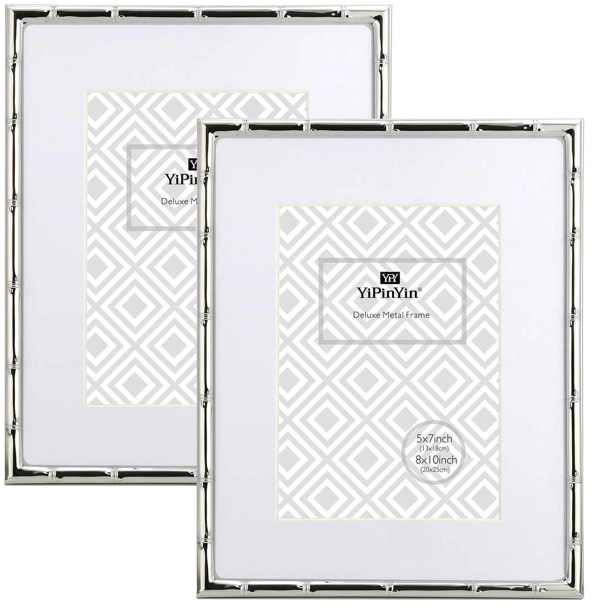 YiPinYin bamboo detail silver frame 8x10 for timeless memories