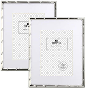 YiPinYin bamboo detail silver frame 8x10 for timeless memories