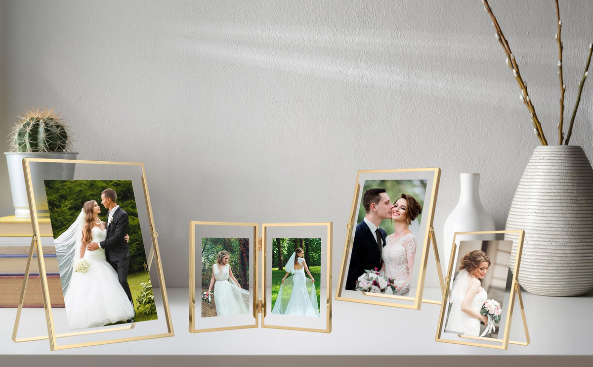 YiPinYin floating frame on tabletop with easel for versatile display