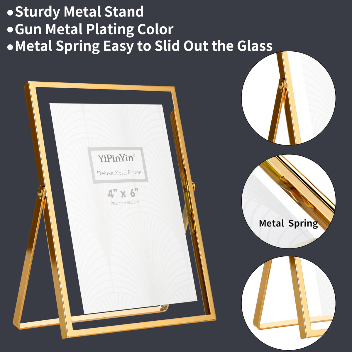 YiPinYin glass spring clip securely holds photos