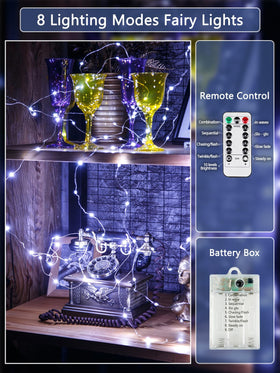 YIQU battery box and bendable wire enabling easy shaping of lights.