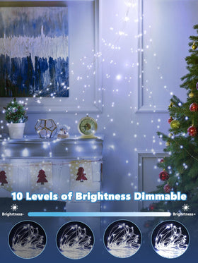 YIQU remote control shown for convenient operation of fairy lights.