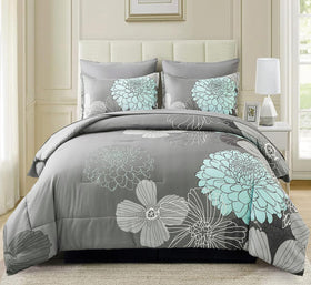 Yiran floral bedding close-up with bold pattern to inspire fresh bedroom decor style.