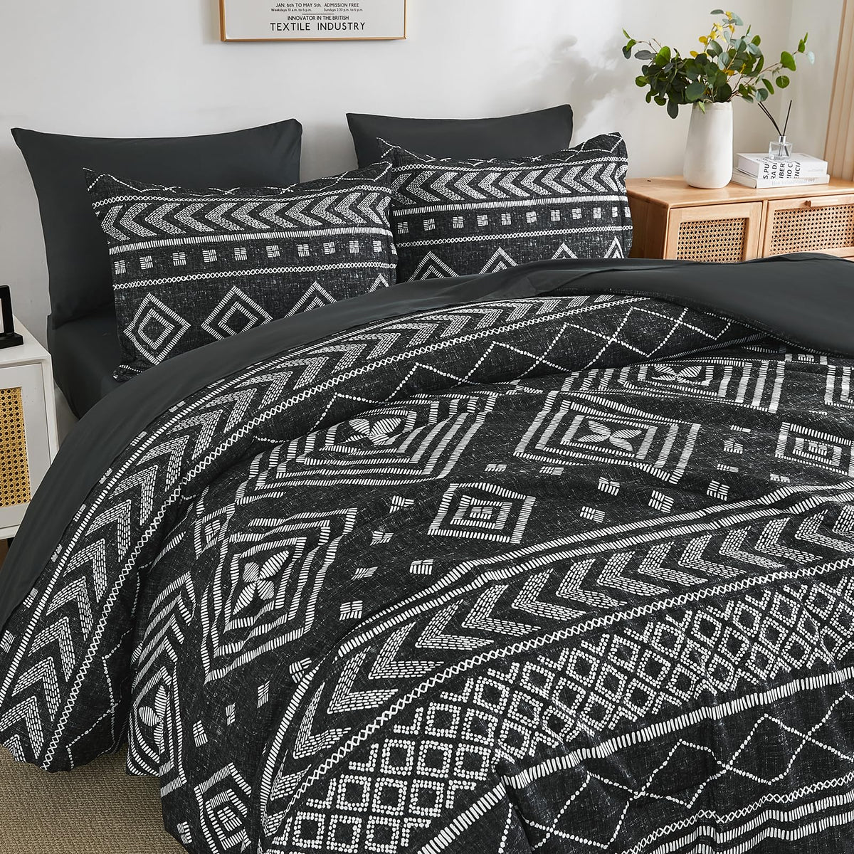 Yiran queen comforter set fitted sheet with 14 inch pocket