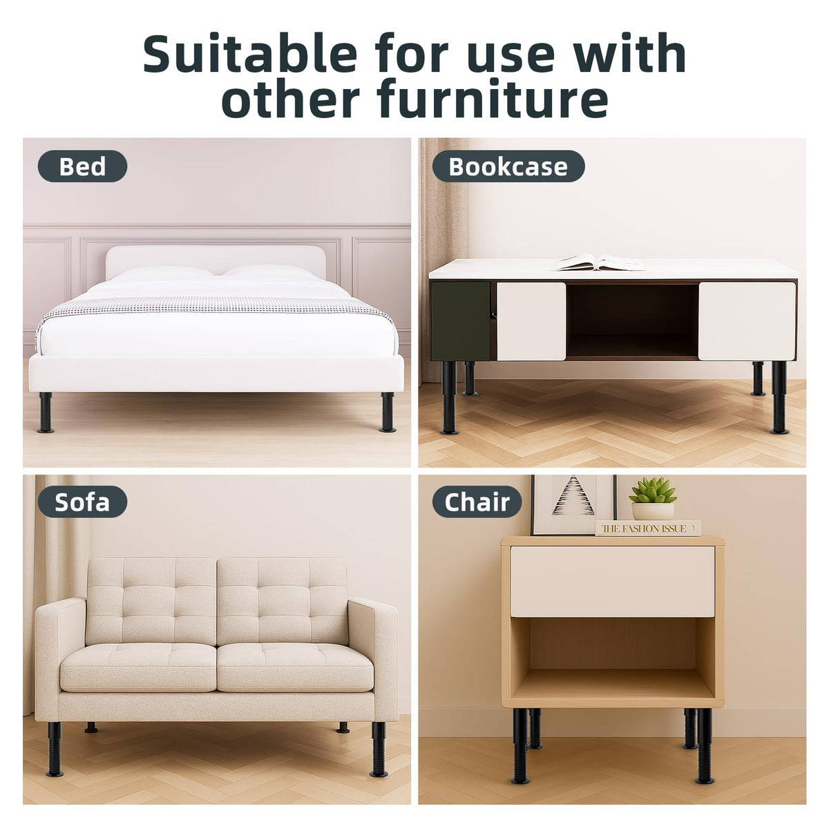 Yireehome 900-pound capacity supports sturdy furniture safely.