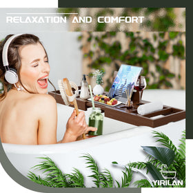 Yirilan bamboo tray extended to fit large tubs
