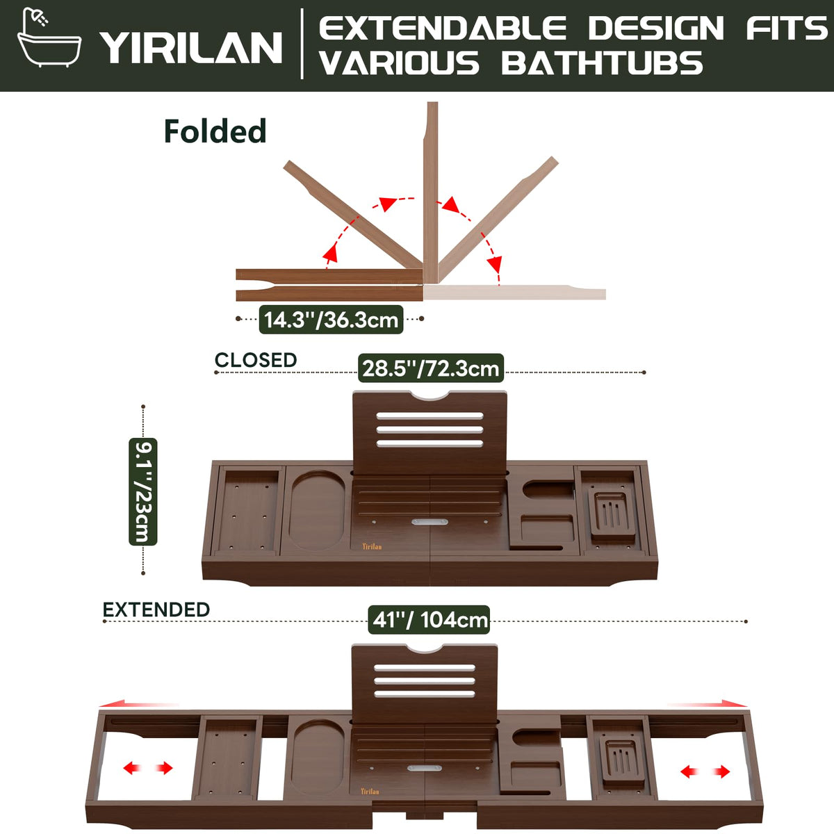 Yirilan multi-position tray holds wine, tablet, and candle
