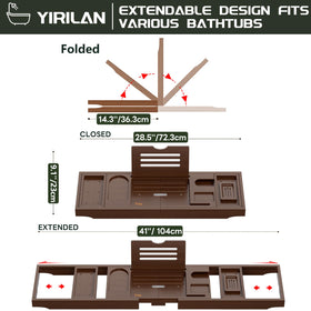 Yirilan multi-position tray holds wine, tablet, and candle