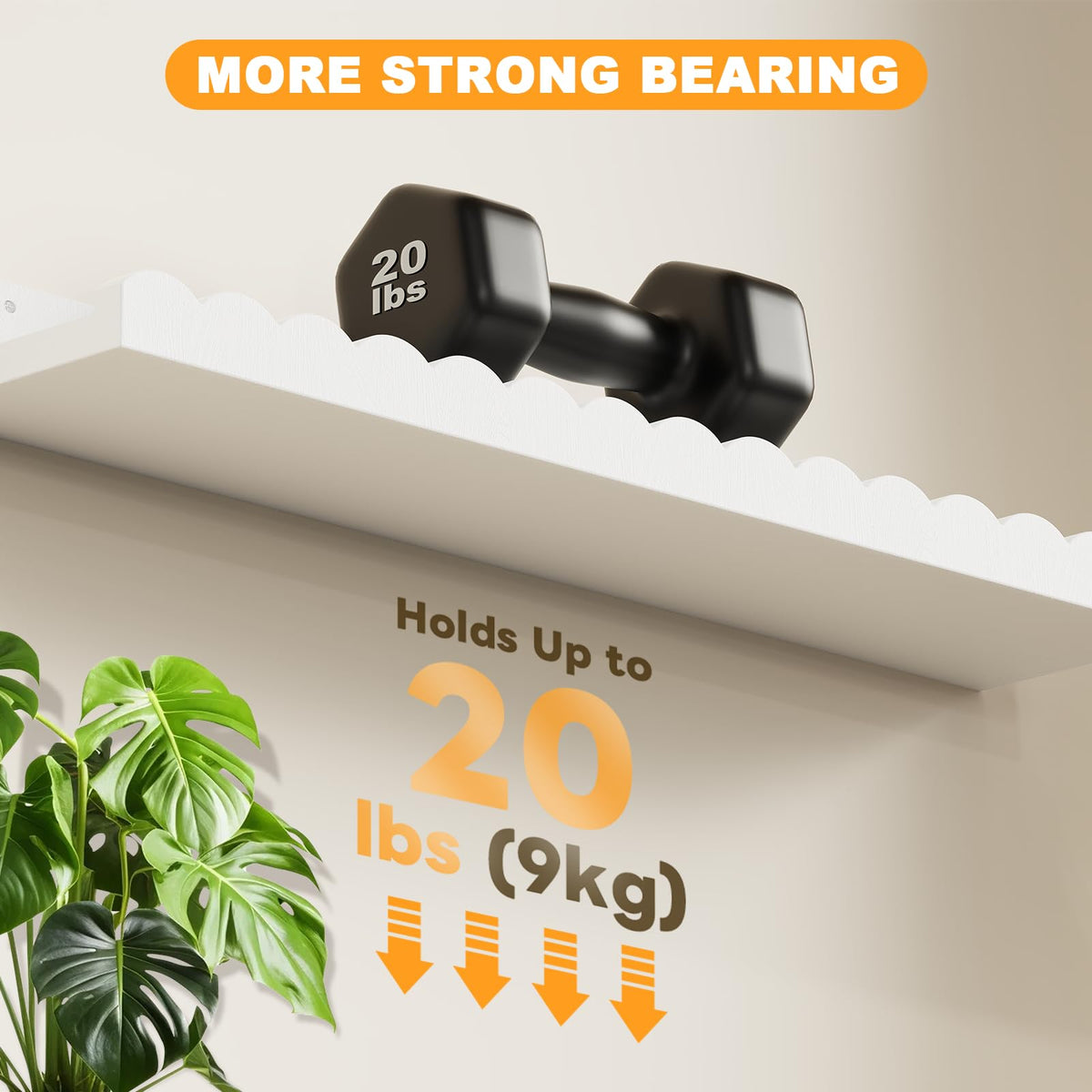 Yirilan floating shelves with easy install hardware for quick setup.