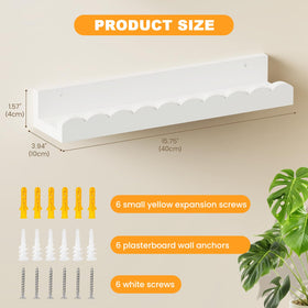 Yirilan nursery shelf with front guardrail keeps items accessible and safe.