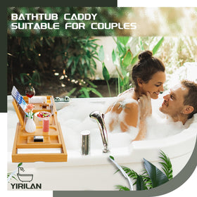 Yirilan tray features a candle hole for ambient lighting during baths.
