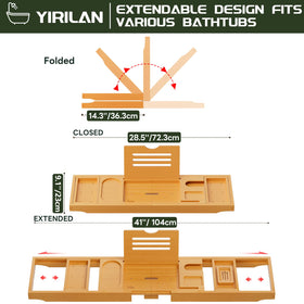 Yirilan tray holds wine safely in the wine slot during a relaxing soak.