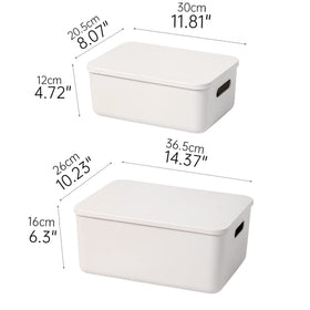 Yishyfier grey bins for kitchen and bathroom reduce clutter.