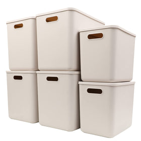 Yishyfier lidded knit storage basket front view with dust protection