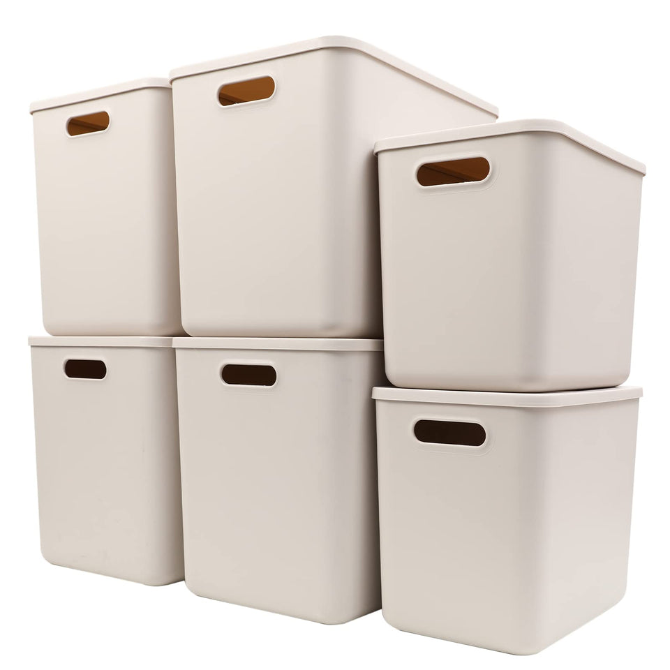 Yishyfier lidded knit storage basket front view with dust protection