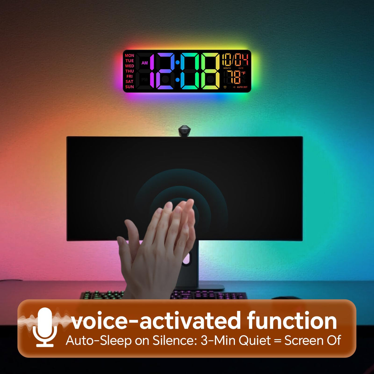YISILE bluetooth time sync keeps the clock accurate with your phone