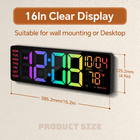 YISILE clock remote enables quick color changes to match mood or decor