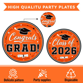 YISKUOPU Congrats Grad design on plates for a festive look