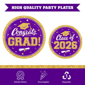 YISKUOPU congrats grad text plates highlight celebration.