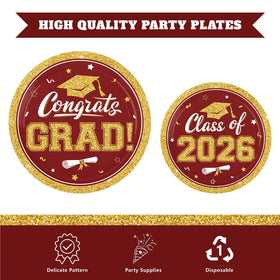 YISKUOPU congrats grad text plates highlight Class of 2026 celebration