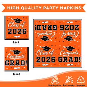 YISKUOPU orange and black graduation theme set for party decor