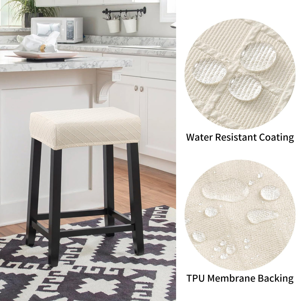 YISUN waterproof material close-up indicating spill resistance for busy homes