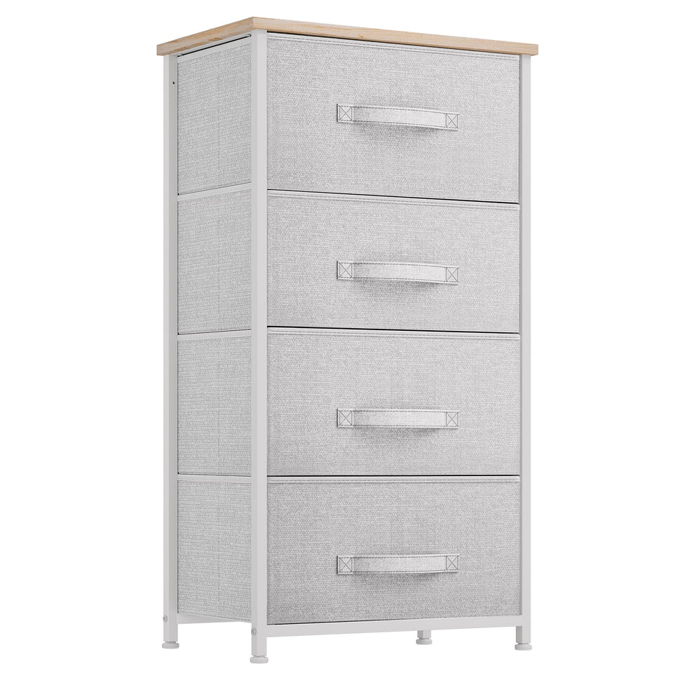 YITAHOME dresser with 4 fabric drawers in a modern room for organized storage.