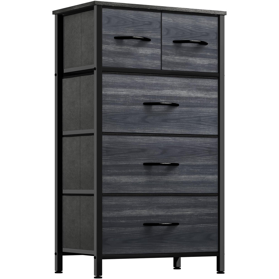 YITAHOME fabric dresser five-drawer top view showing ample bedroom storage