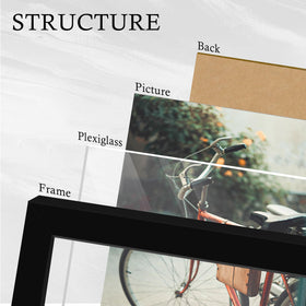 YiTanli 20x30 poster frame hanging hardware enables horizontal or vertical mounting.