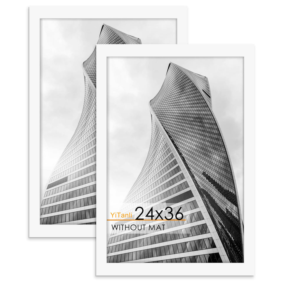 YiTanli 24x36 poster frame front view with durable MDF construction.