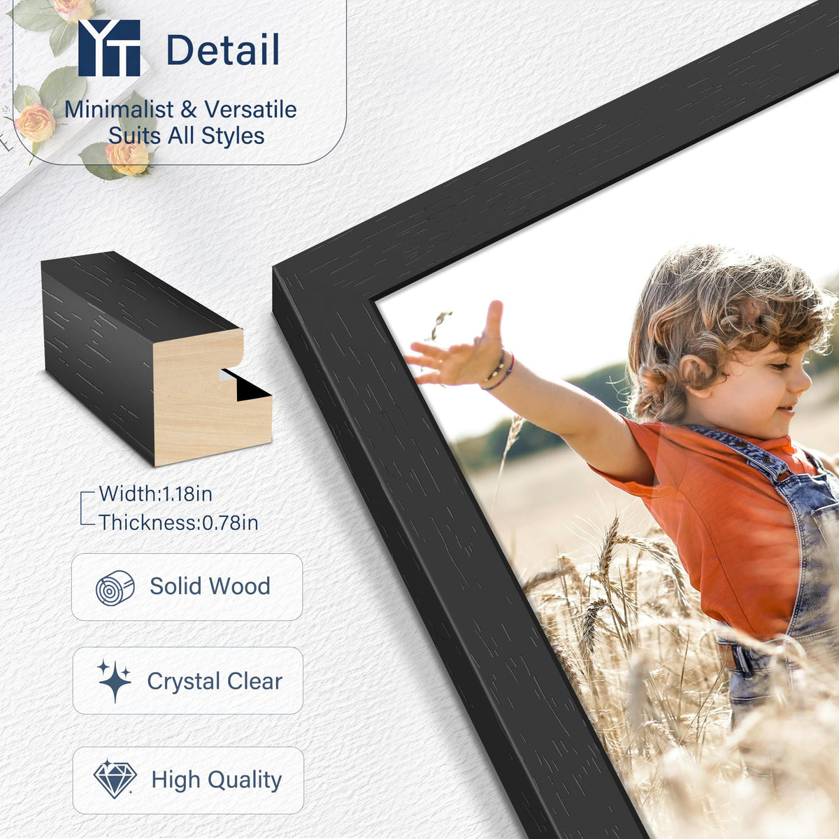 YiTanli poster frame holes demonstrate versatile horizontal and vertical hanging.