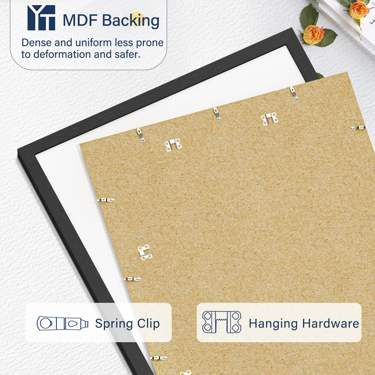 YiTanli poster frame vertical hang saves space on narrow walls.