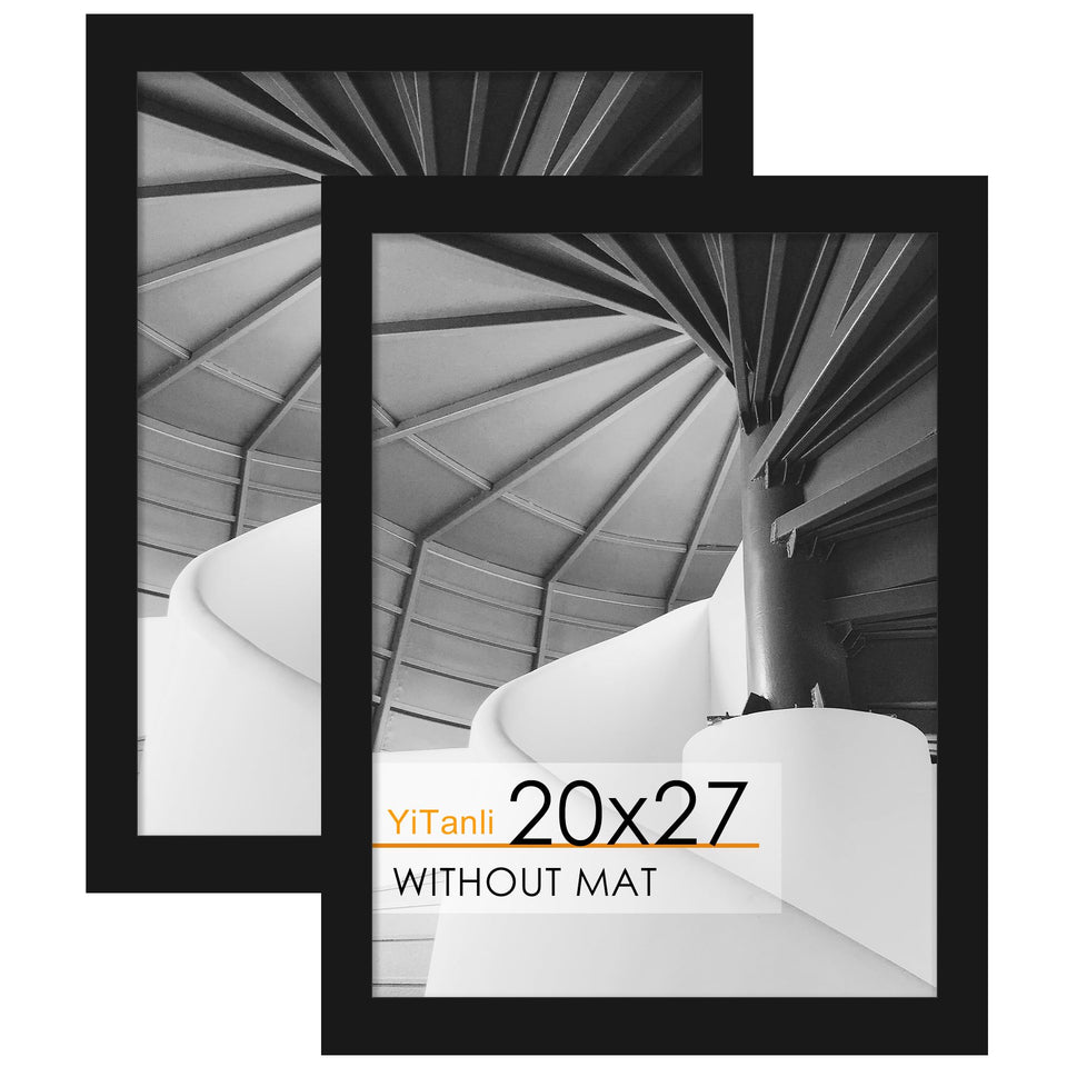 YiTanli puzzle frame 20x27 front view with sleek black border ideal for posters