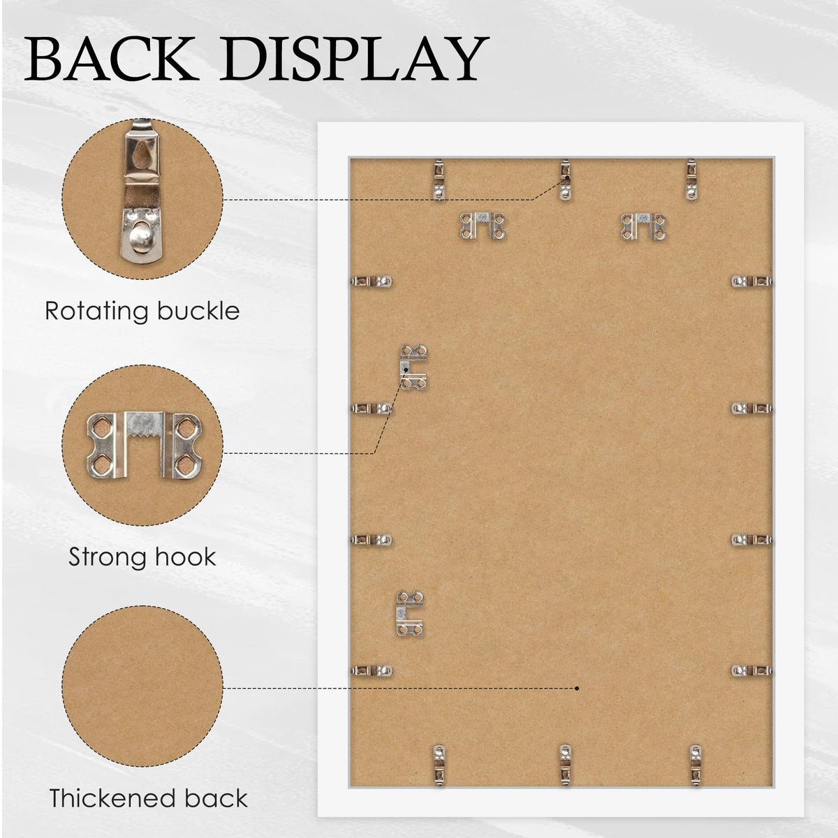 YiTanli rotating buckle design allows quick poster replacement.