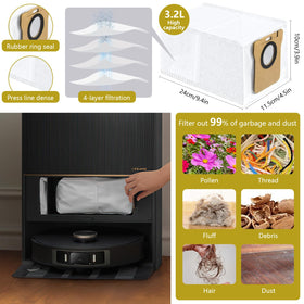 Yivy L20 Ultra dust bags seal dust securely during disposal.