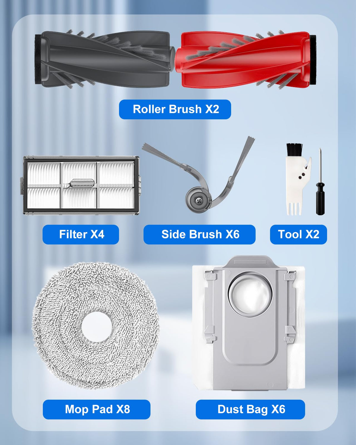 Yivy Saros 10R compatible kit fits Roborock Saros 10R and Saros 20 models.