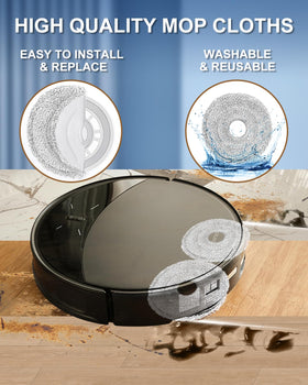 Yivy Saros 10R replacement mop pads are reusable and quick-drying.